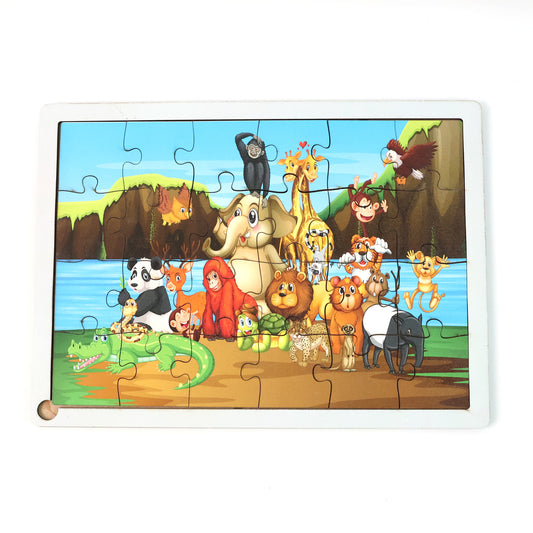 Educational Wooden Jigsaw Puzzle Board - (Mix Design 1 Pc)