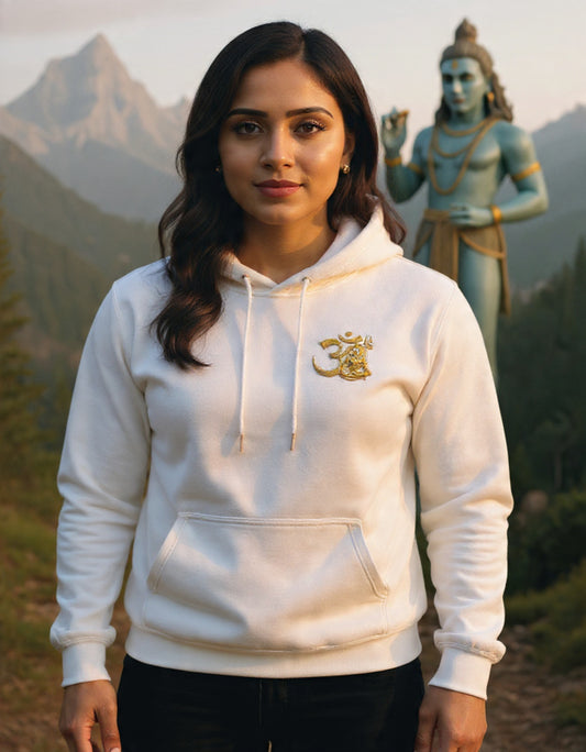 Divine Essence: Premium Unisex Gold-Print "Mahadev" Streetwear Hoodie