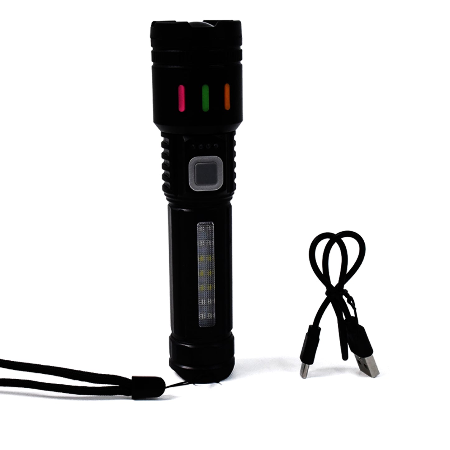Led Torch High Lumens Fast Charging Flashlight Torch With Far Near Zoom (1 Pc)