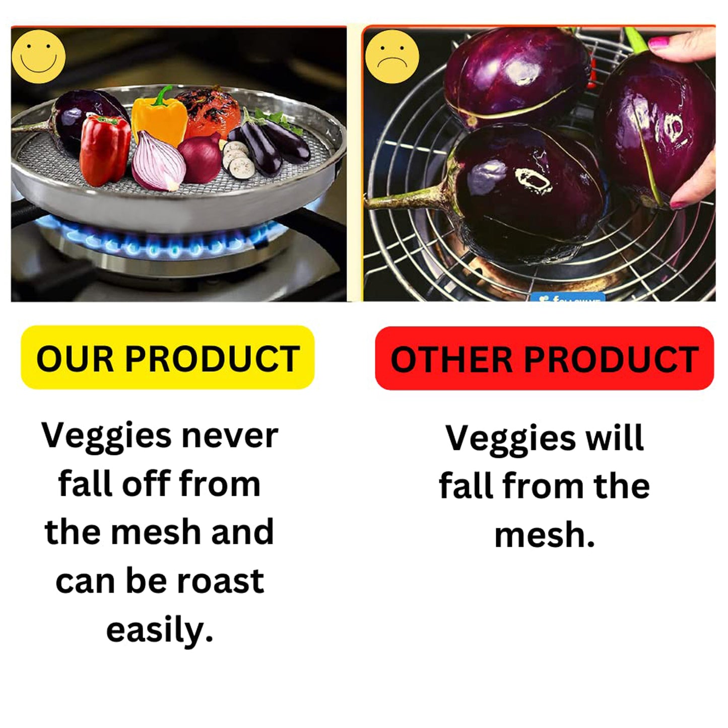 7119 Steel Roaster Grill Jali For Papad Tandoor Chapati Roast Use ( 1 Pc )