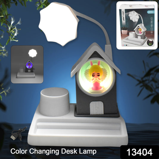 Cute Lovely Cartoon Home Design With Plastic Base Led Desk Light Multi Color Changes (1 Pc)