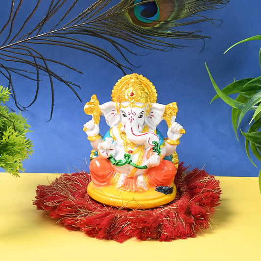 Lord Ganesha Idol Ganpati Statue Ganpatii Bappa Showpiece For Gifts (1 Pc)