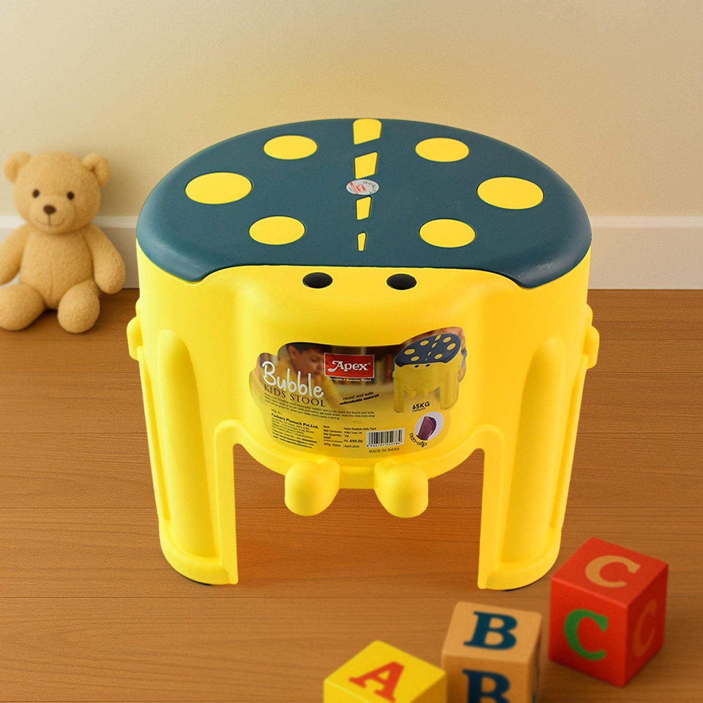 Apex Bubble Kids Stool Durable Plastic Step Stool For Kids (1 Pc)