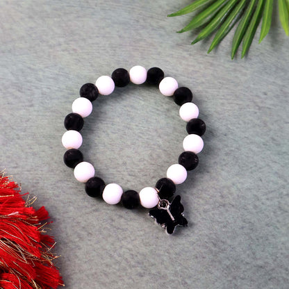Elegant Black And White Fancy Bracelet (1 Pc)