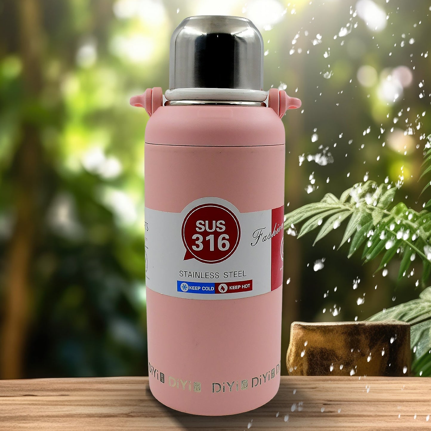 Stainless Steel 316 Stainless Steel Vacuum Insulated Cup  Bottle Portable Travel Kettle  Water Bottle With Handle Outdoor Large Capacity Sports Kettle Cups  Bottle (1300 Ml)