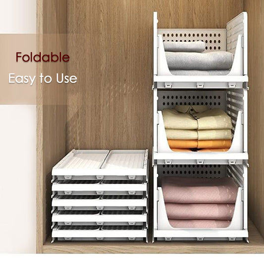 3 Layer Clothes Organizer For Wardrobe Cupboard Organizer For Clothes Foldable