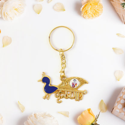 Premium Krishna-themed Decorative Metal Keychain