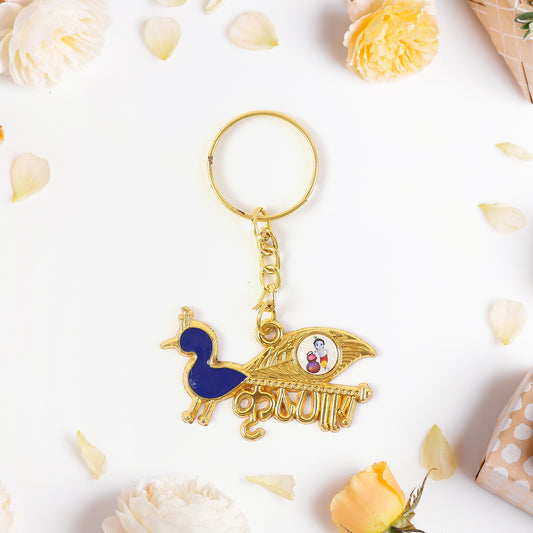 Premium Krishna-themed Decorative Metal Keychain