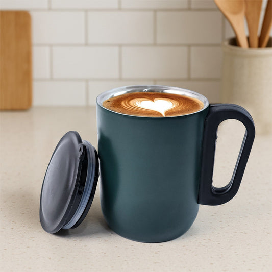 Supermom Metallic Stainless Steel Insulated Mug With Lid Approx 300ml (1 Pc)