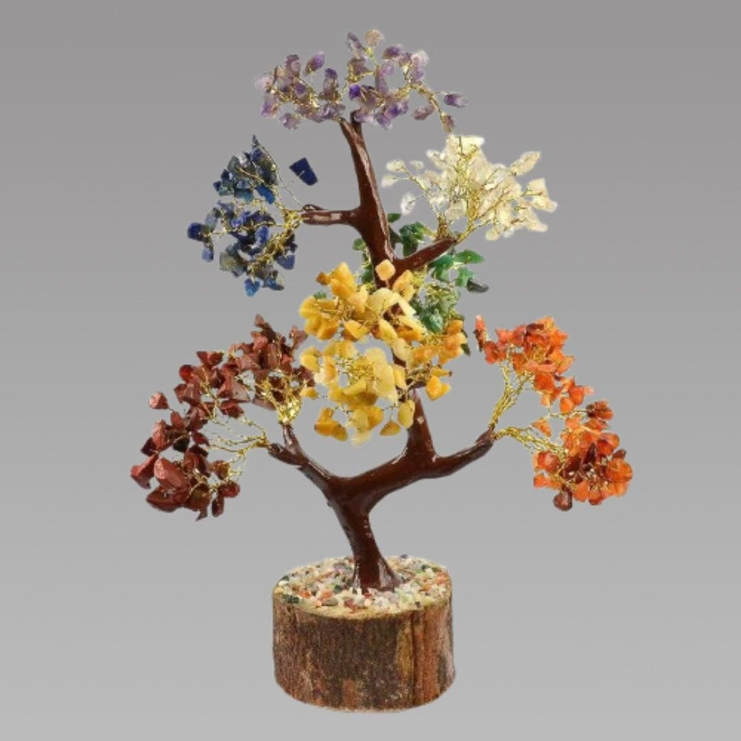 7 Chakra Natural Gemstone Crystal Tree