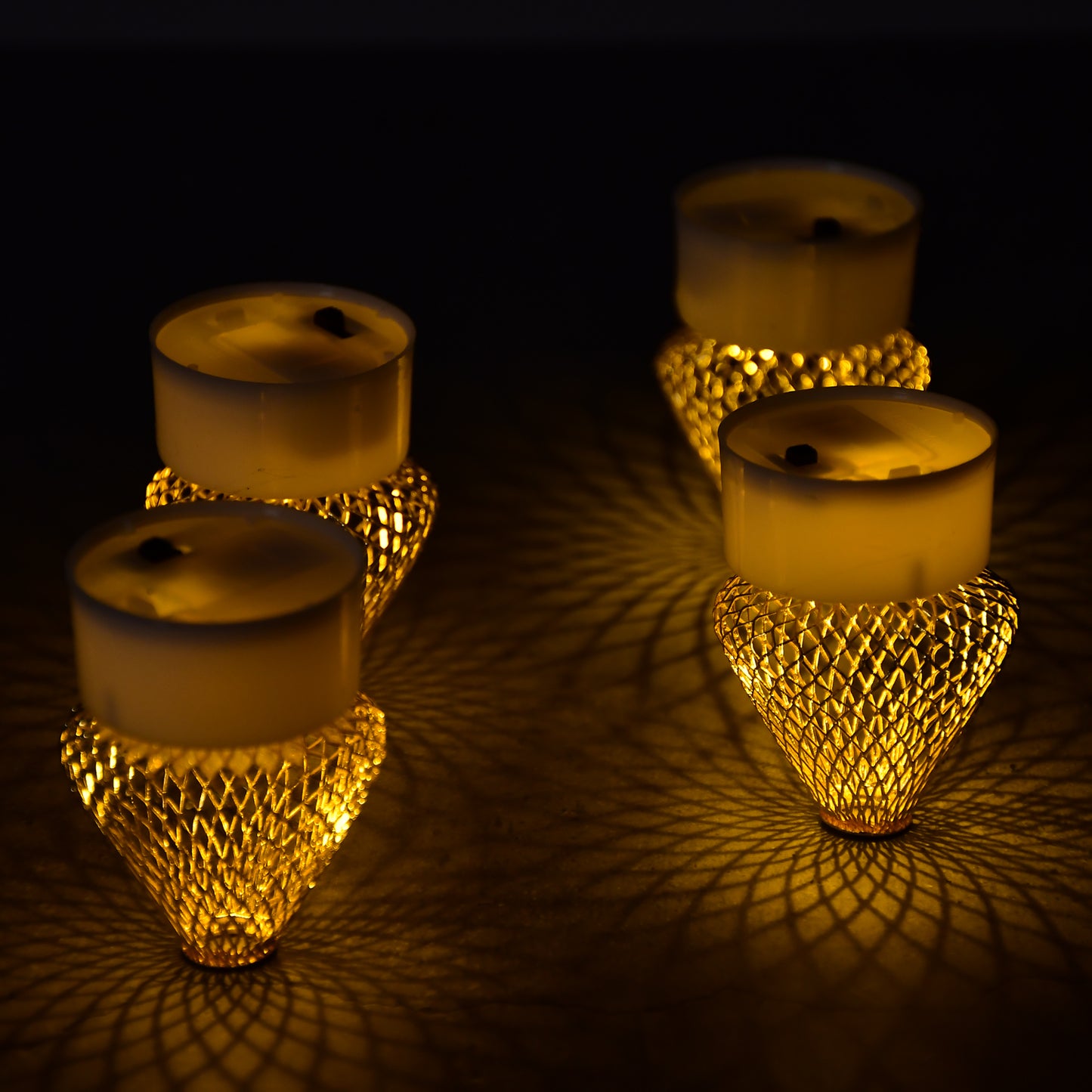12pcs Flameless And Smokeless Decorative Candles Acrylic Led Tea Light