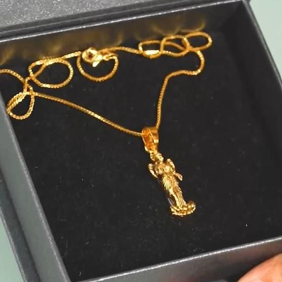 Gold Plated Laxmi Mataji Pendant with Chain