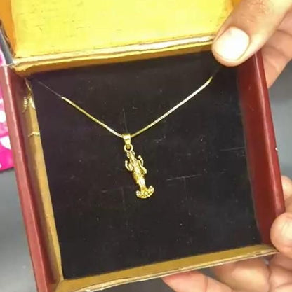 Gold Plated Laxmi Mataji Pendant with Chain