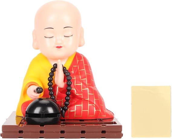 Solar Powered Sitting Buddha Statue  Moving Head And Hand (1 Pc  Big)