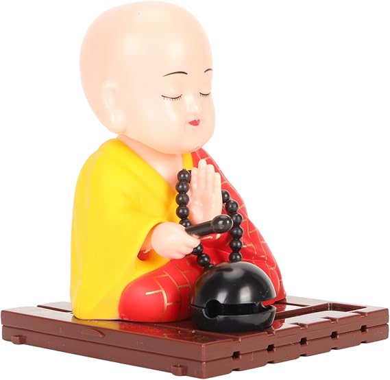 Solar Powered Sitting Buddha Statue  Moving Head And Hand (1 Pc  Big)