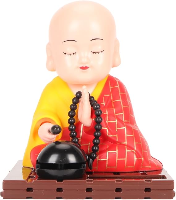 Solar Powered Sitting Buddha Statue  Moving Head And Hand (1 Pc  Big)