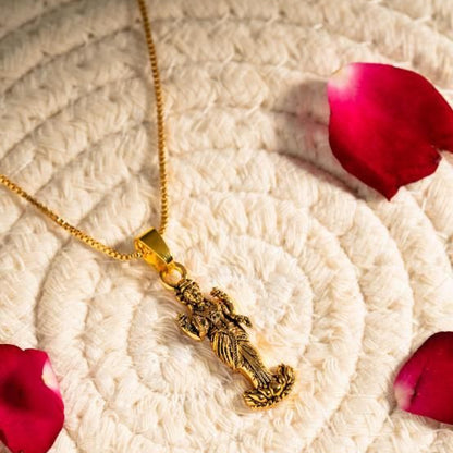 Gold Plated Laxmi Mataji Pendant with Chain