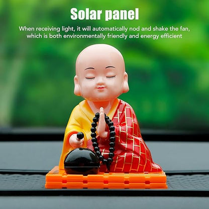 Solar Powered Sitting Buddha Statue  Moving Head And Hand (1 Pc  Big)