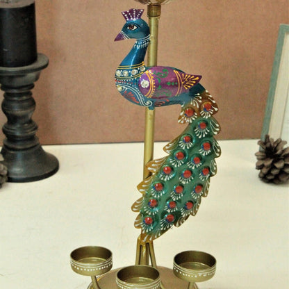 Crafted Peacock Tealight Holder