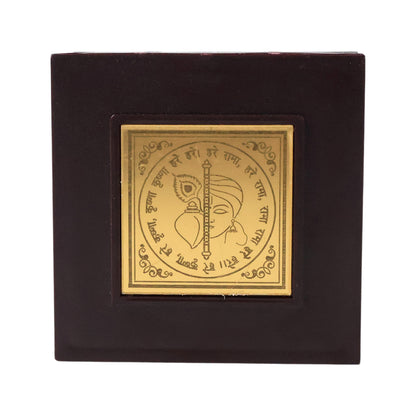 Golden Charan Paduka In Wooden Box  Spiritual Gift  Pooja Accessory