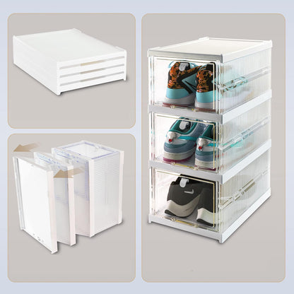 Stackable Multifunctional Storage For Clothes Foldable Drawer Shelf Basket Utility Cart