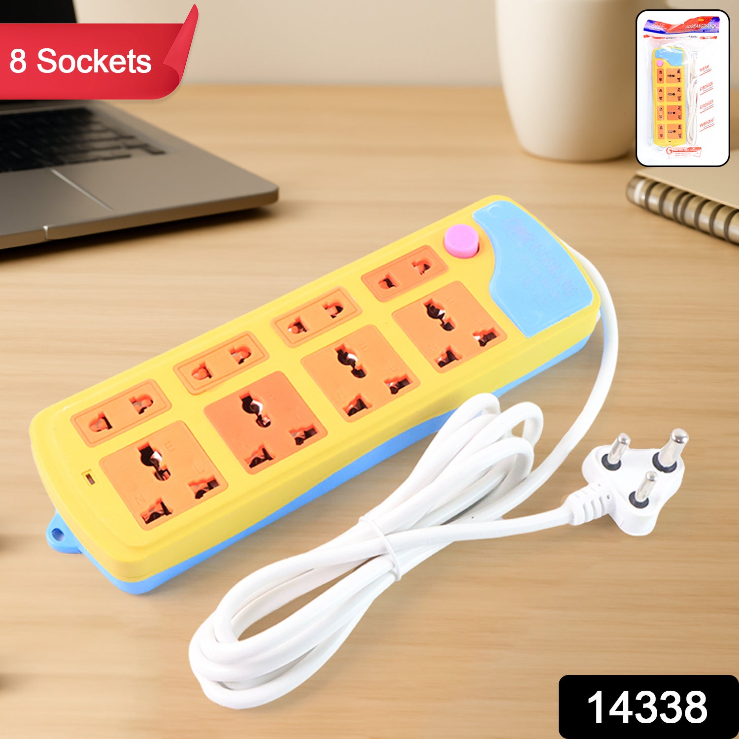 Multi Socket Extension Board (8 Socket  1 Pc)