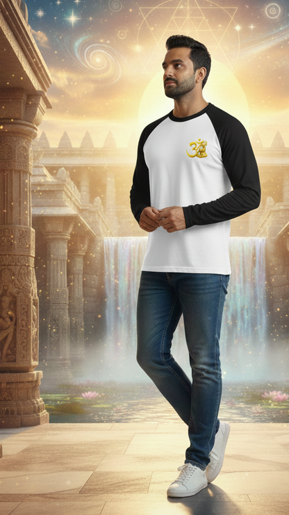 Unisex The Divine Om: Premium Bio-Washed Raglan T-Shirt