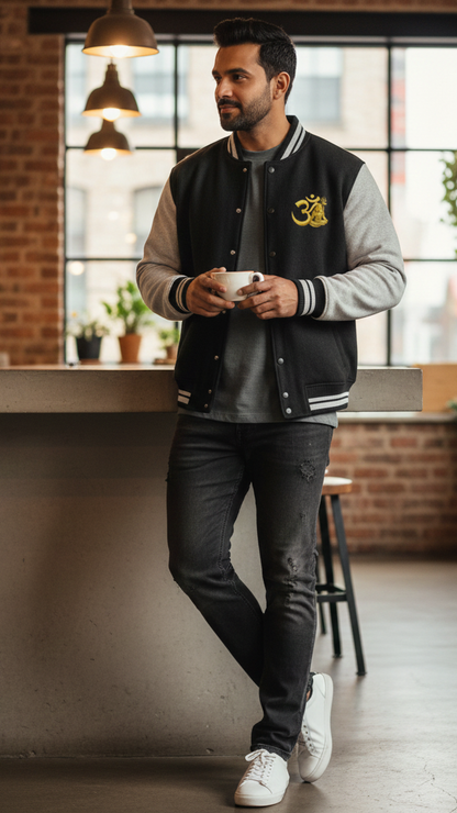 Unisex The Divine Om: Premium Varsity Jacket (300 GSM)
