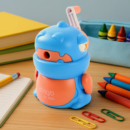 Sharpener For Pencil With Removable Tray Hardiness Steel Cutter Kids Teddy Shaped