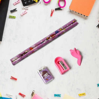 17526 Stationery Set For Girls And Boys  Kids Return Gift - 7 In 1 School Items For Kids