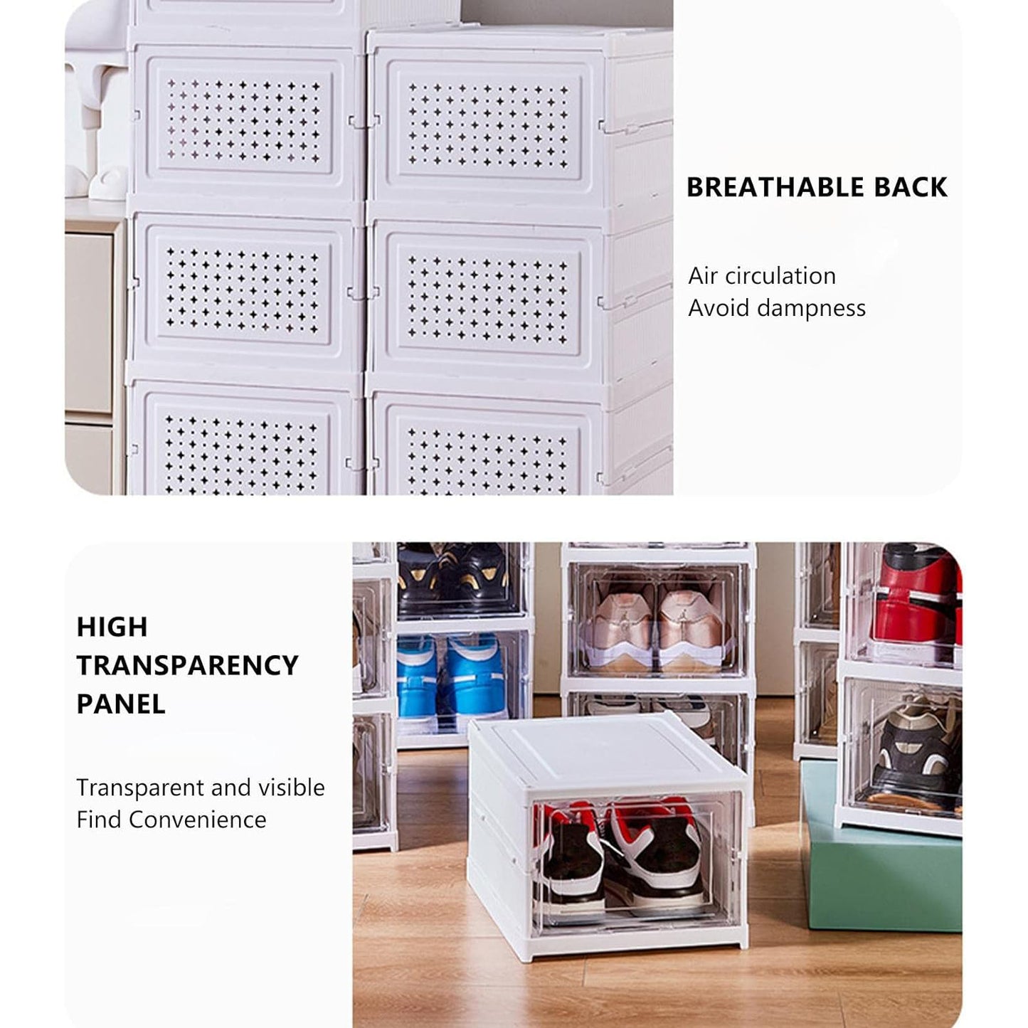 Stackable Multifunctional Storage For Clothes Foldable Drawer Shelf Basket Utility Cart