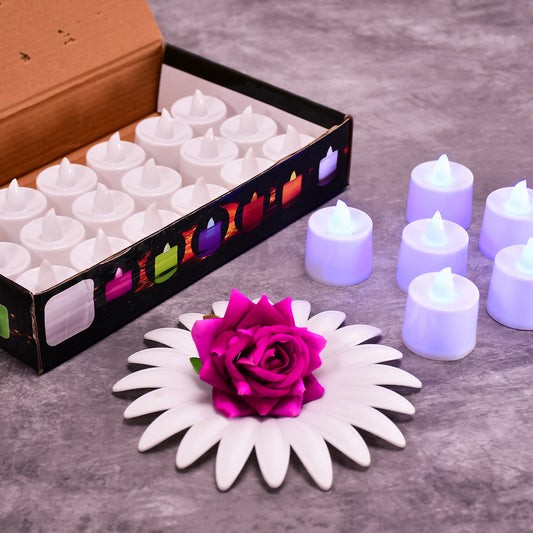 Pink Flameless Led Tealights Smokeless Plastic Decorative Candles - Led Tea Light