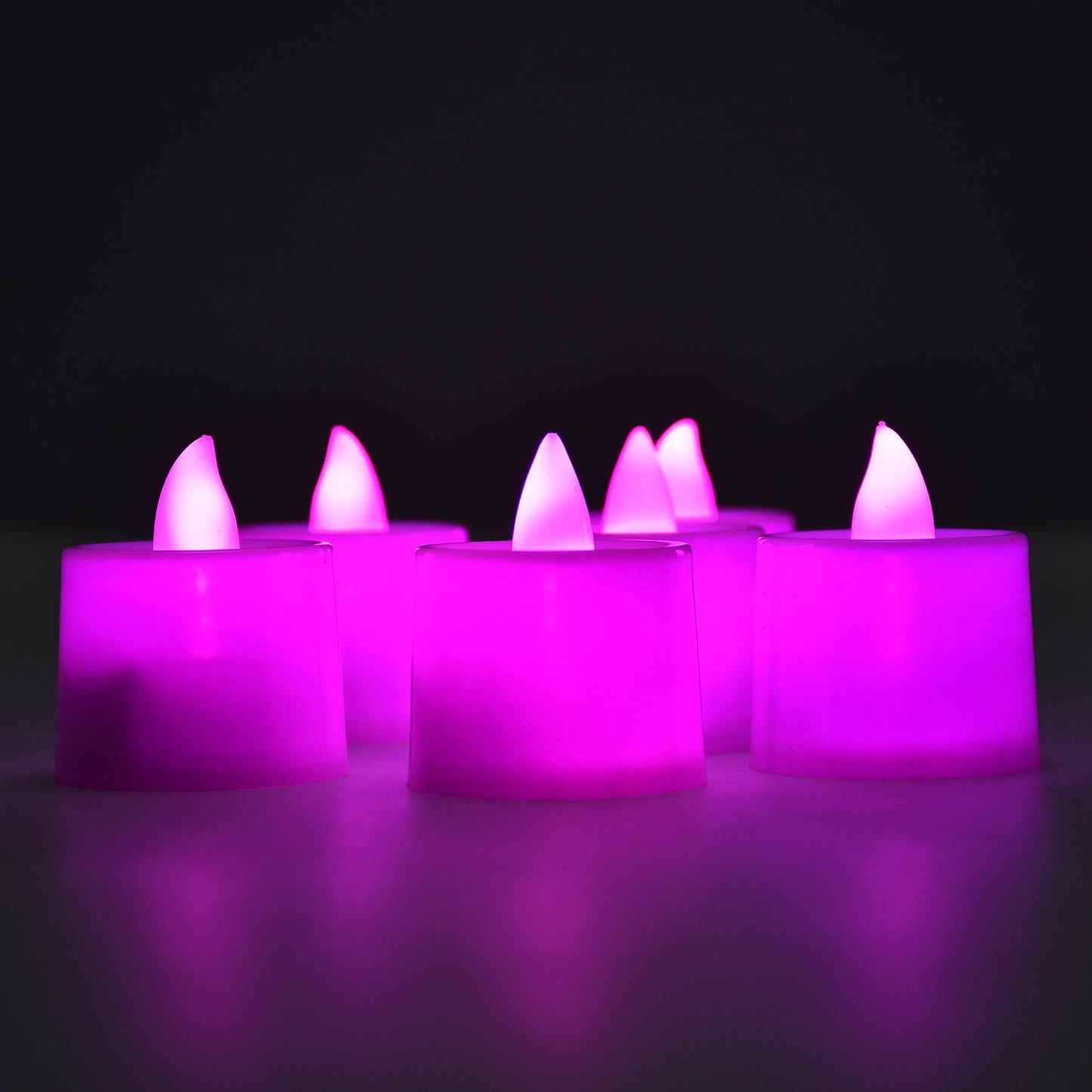Pink Flameless Led Tealights Smokeless Plastic Decorative Candles - Led Tea Light