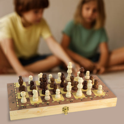 Foldable Wooden Chess Board Set (30  30 Cm  1 Set)