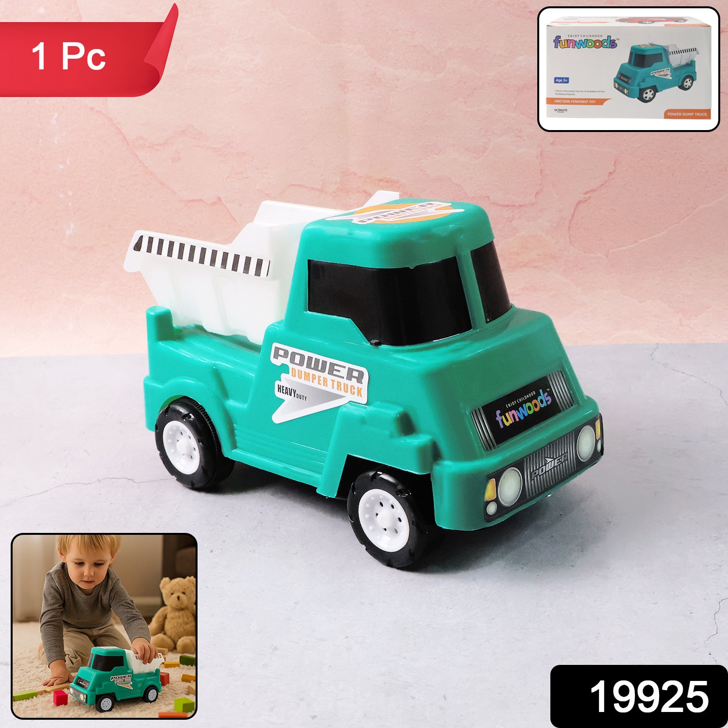 Funwoods Kids Power Dumper Truck Toy (1 Pc)