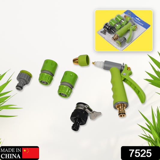 7525 Water Spray Nozzle Hose Sprayer High Pressure Long Range Zinc Alloy Rotatable For Gardening Spray Adjustable High Pressure Car Washer Washing Water Spray Gun