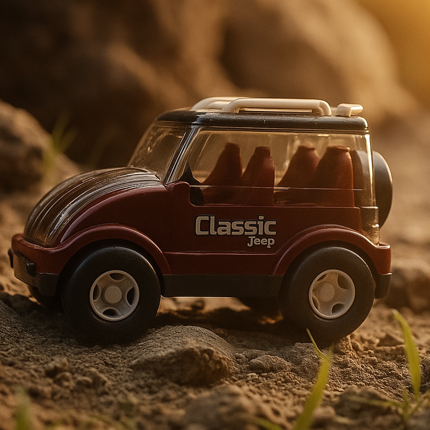 Friction-powered Classic Jeep Toy Car For Kids (1 Pc)