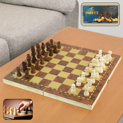 Foldable Wooden Chess Board Set (30  30 Cm  1 Set)
