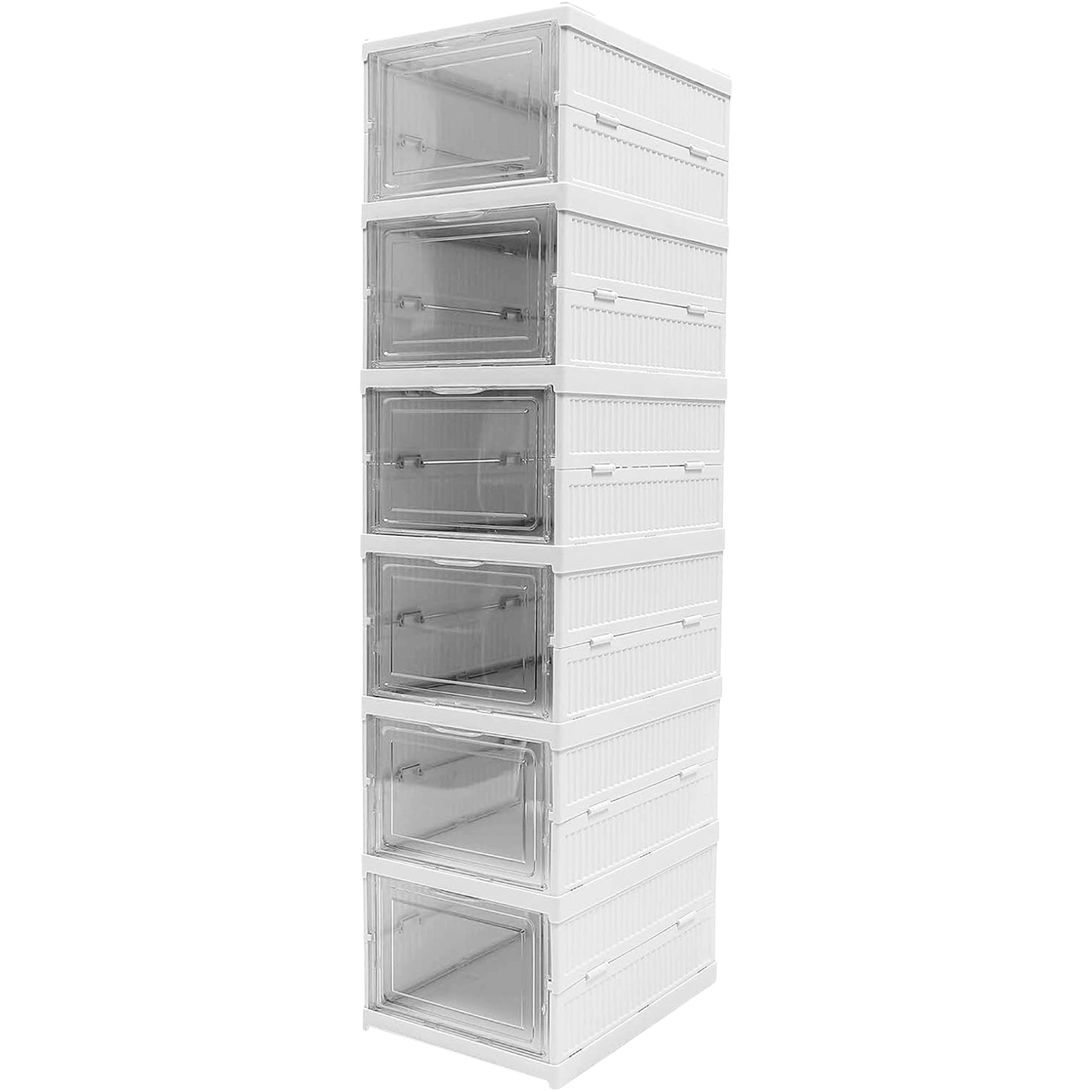 Stackable Multifunctional Storage For Clothes Foldable Drawer Shelf Basket Utility Cart (6  Layer 1 Pc)