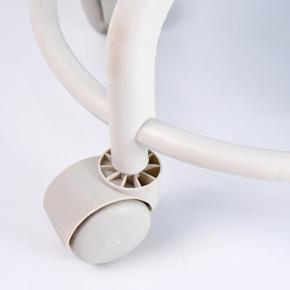 Plastic Low Round Rolling Stool With Wheels Pedicure Stool (1 Pc  Mix Color)