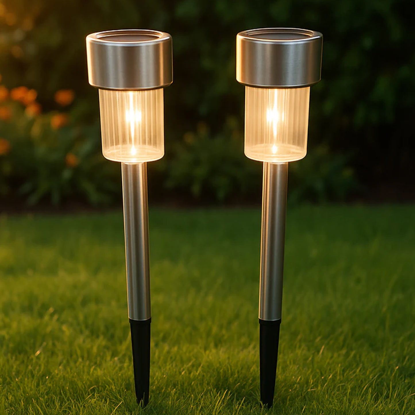Solar Lawn Lamp Set Of 12 Pc