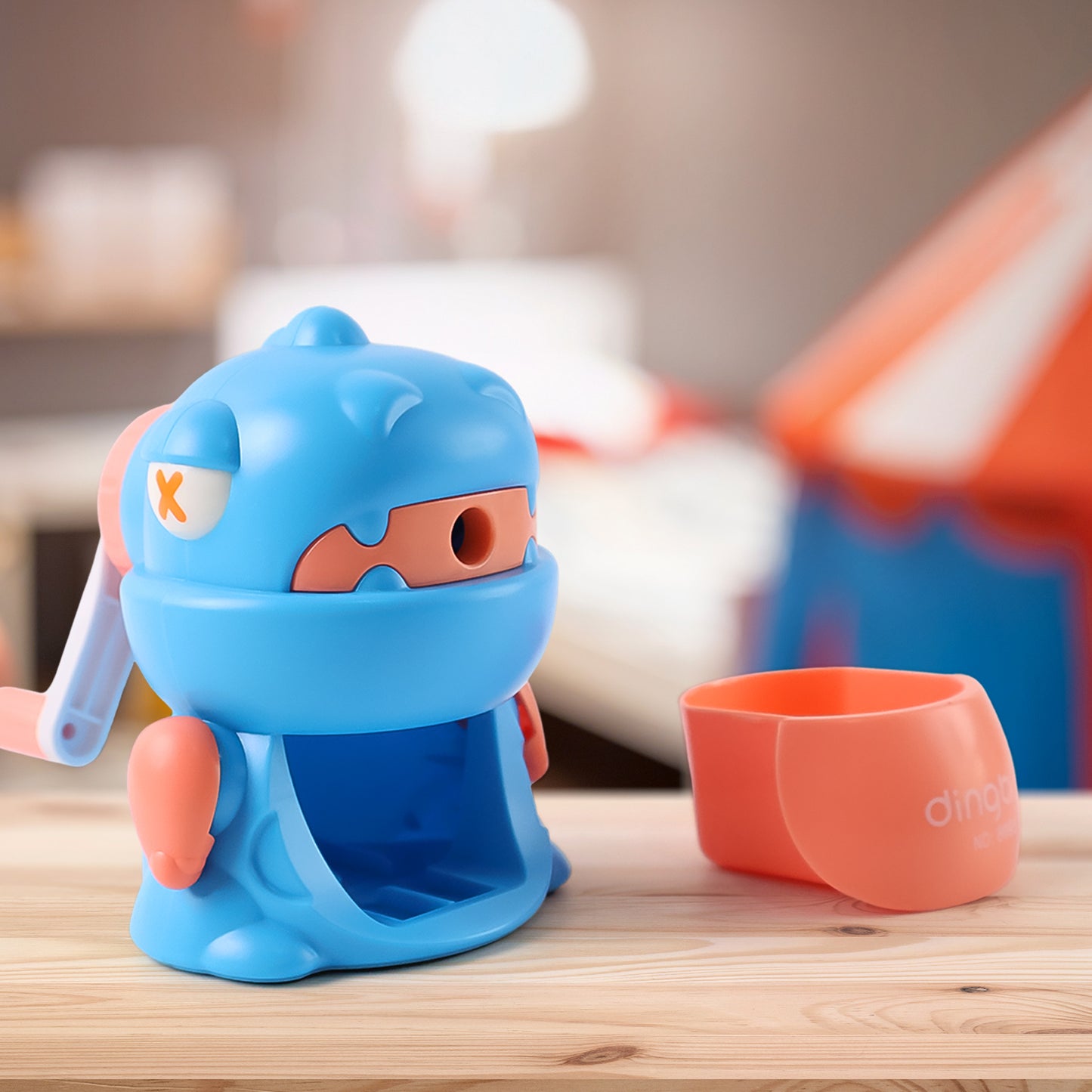 Sharpener For Pencil With Removable Tray Hardiness Steel Cutter Kids Teddy Shaped