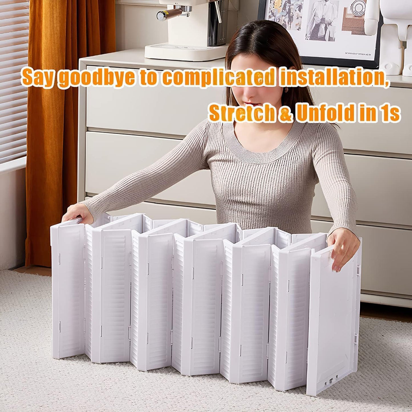 Stackable Multifunctional Storage For Clothes Foldable Drawer Shelf Basket Utility Cart (6  Layer 1 Pc)