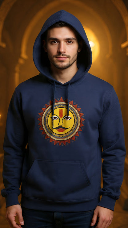Surya Shakti" Sun Printed Unisex Pullover Hoodie