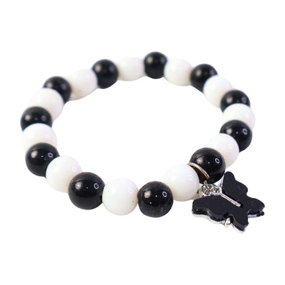 Elegant Black And White Fancy Bracelet (1 Pc)