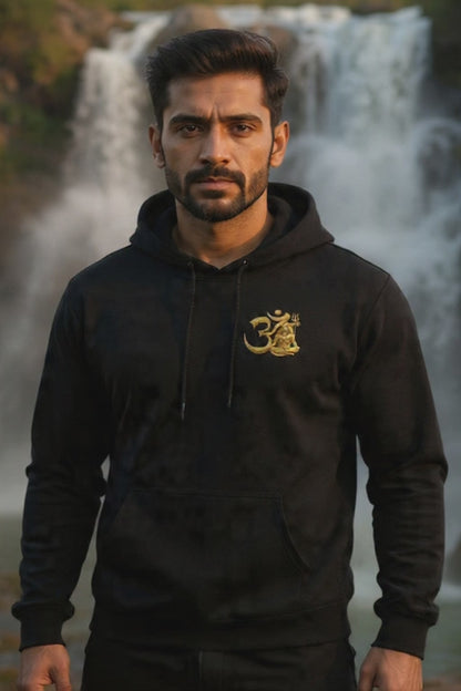 Divine Essence: Premium Unisex Gold-Print "Mahadev" Streetwear Hoodie