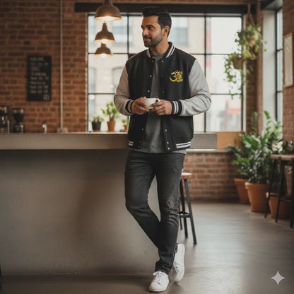 Unisex The Divine Om: Premium Varsity Jacket (300 GSM)