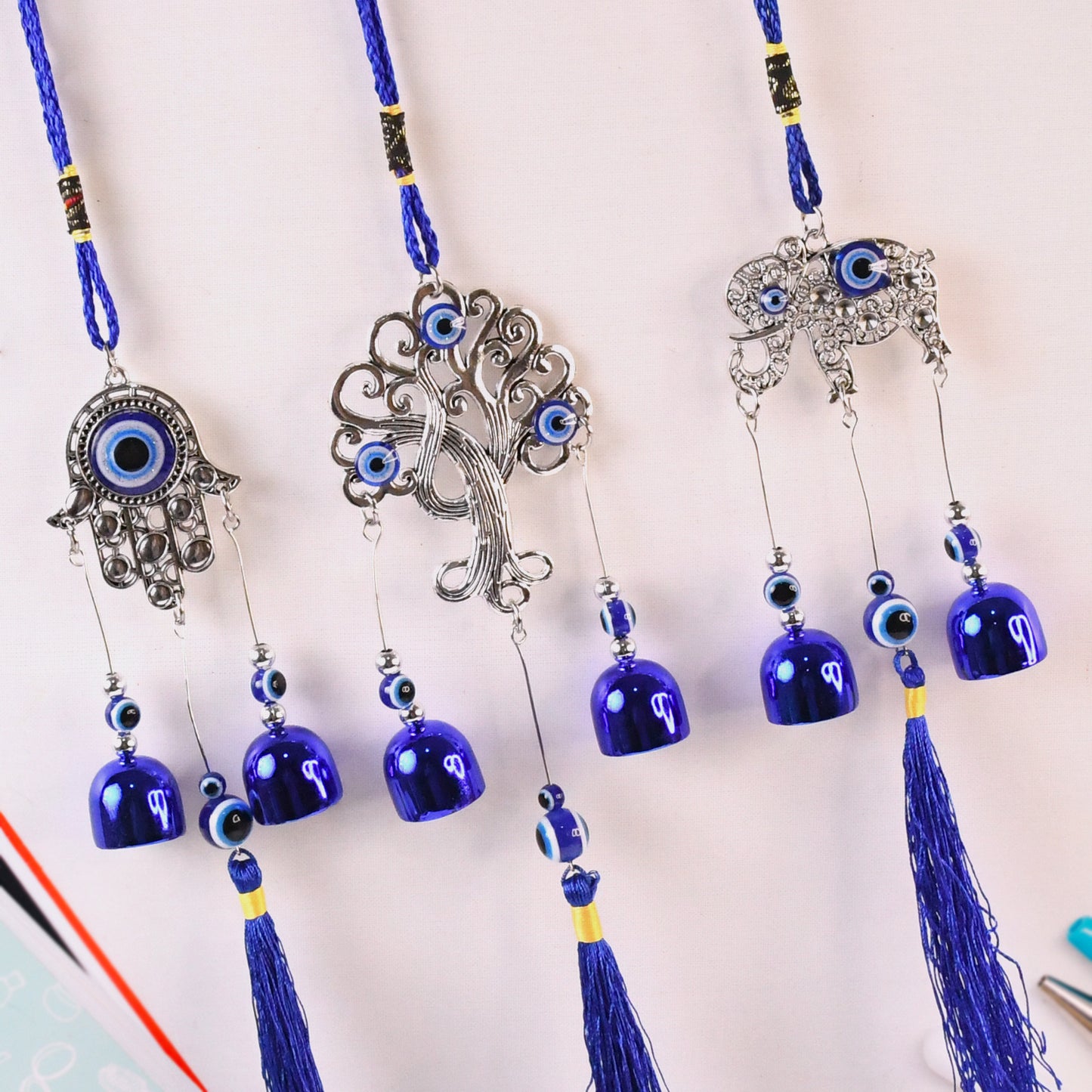 Metal Evil Eye Wind Chime Bells (Mix Design  1 Pc)