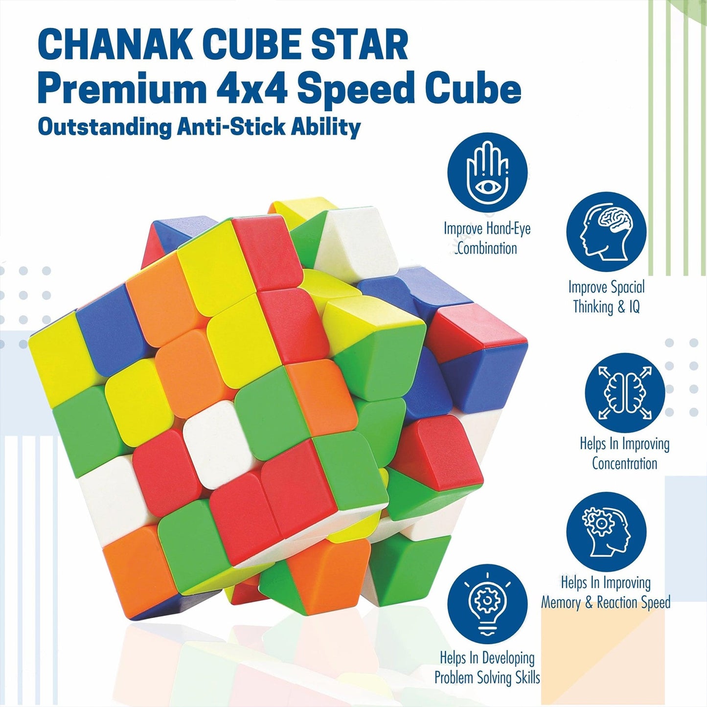 Small Puzzles Cubes  4×4×4 High Speed Sticker Less Magic Cube Game Kids